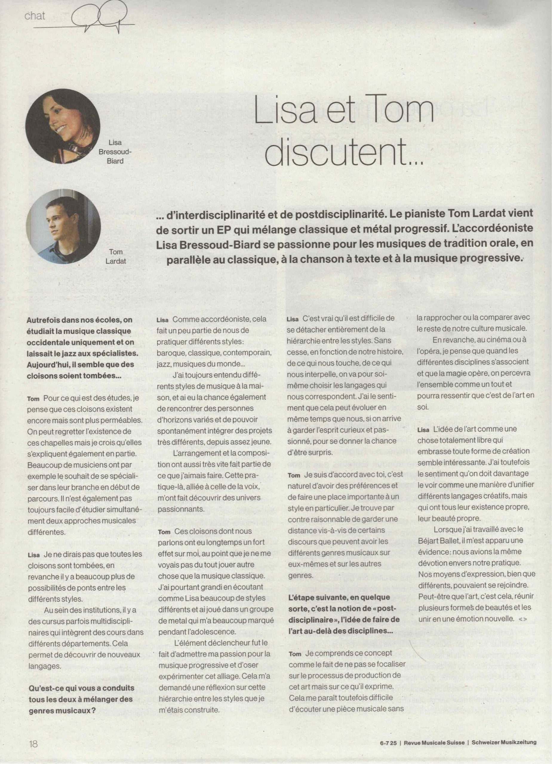 Revue musicale Suisse